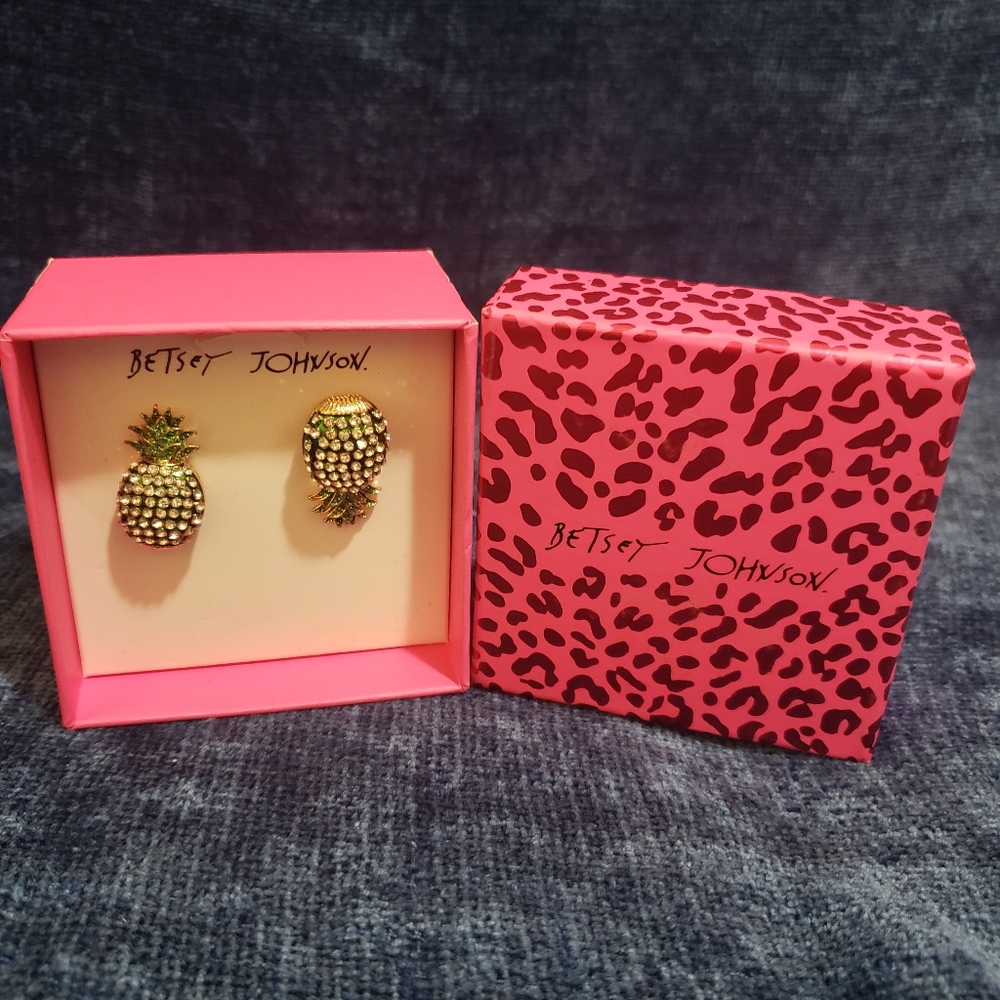 Pineapple Earrings Betsey Johnson